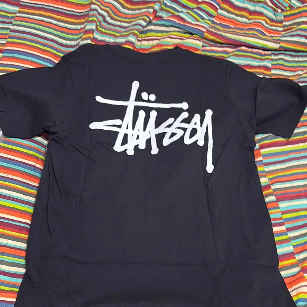 Sale Stussy  graphic logo, basic print front and back size small brand new